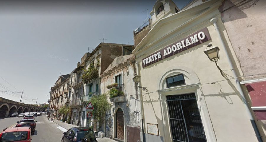La Cappella con i resti della Chiesa del Santissimo Salvatore alla Marina di Catania. Foto: Google Maps