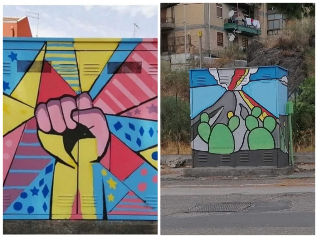 Cabine del gas decorate dagli studenti catanesi per sensibilizzarli a essere cittadini