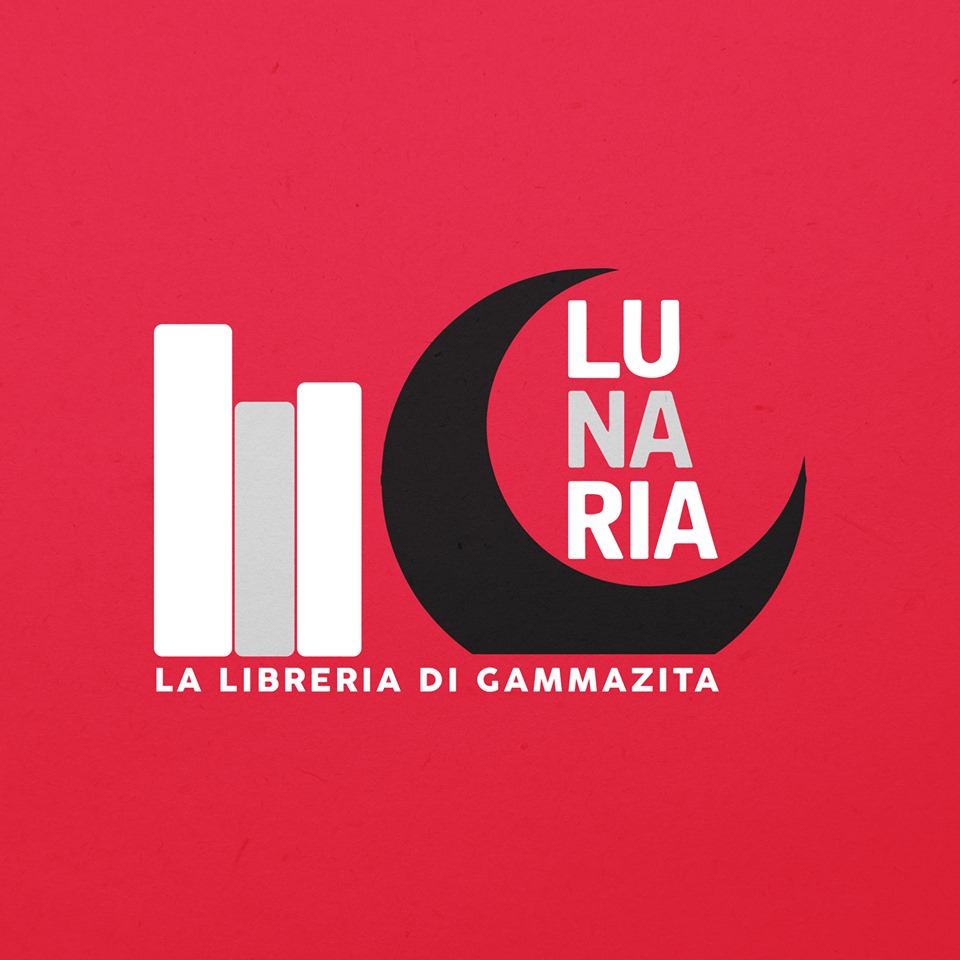 Il logo di Lunaria Edizioni, la libreria e casa editrice di Gammazita.