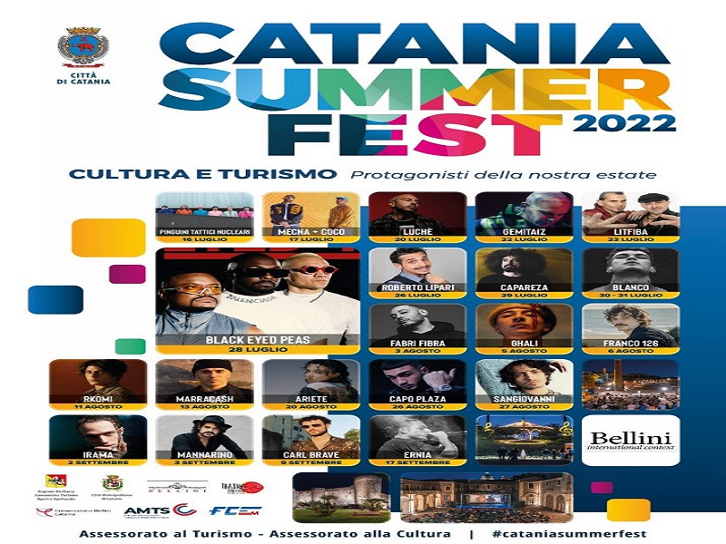Catania summer fest 2022: i volti dei protagonisti -Foto: Comune di Catania