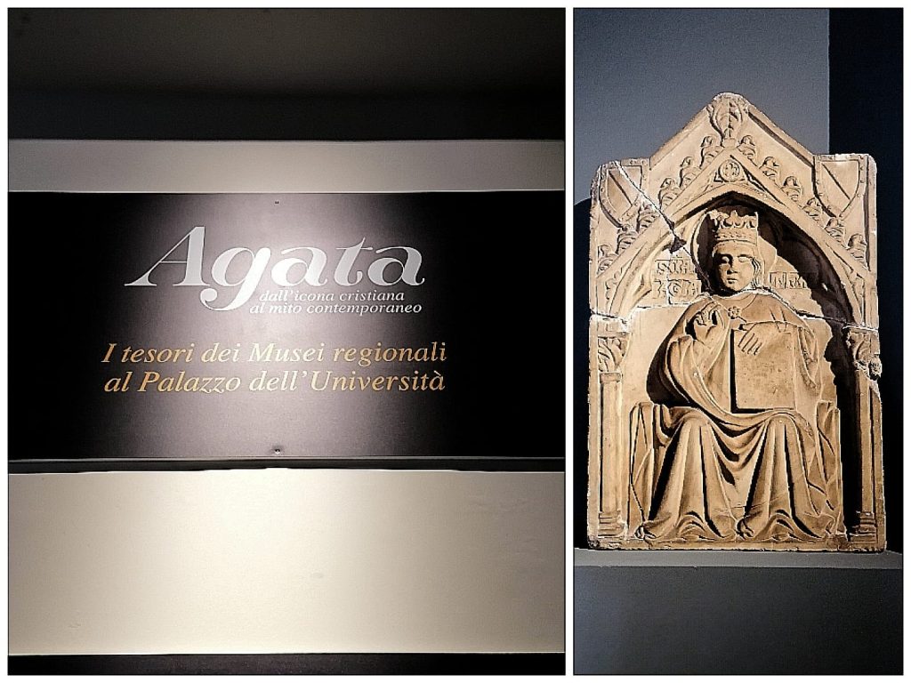 Mostra Sant'Agata allestita a palazzo centrale in piazza università
