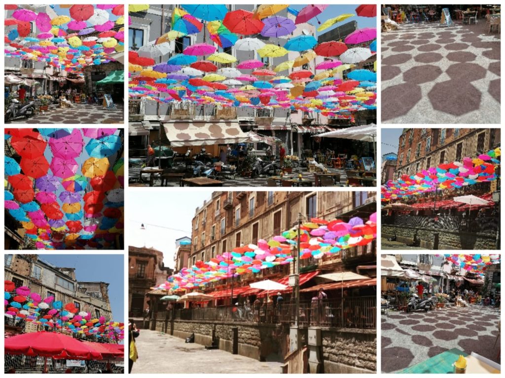 Ombrelli colorati abbelliscono sempre più gli spazi della pescheria rendendolo un posto particolare, celebrato dalla stampa italiana ed estera