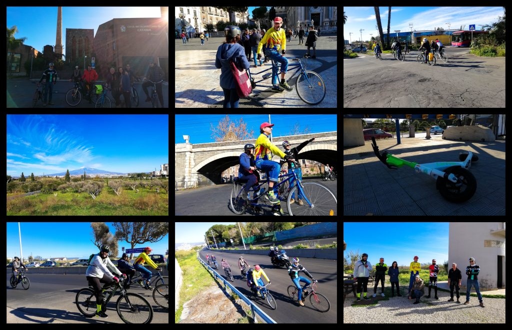 Secondo Cicloevento: evento per sensibilizzare l'opinione pubblica sui percorsi ciclopedonali Collage di Filippo Timpanaro