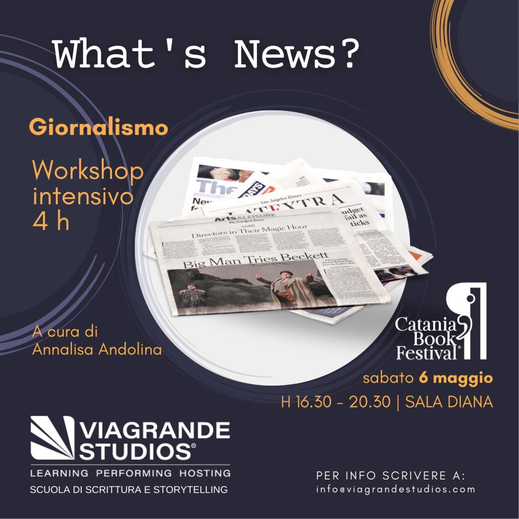 Workshop di giornalismo e contest letterario - La scoperta del diverso, uguale a me. Catania Book Festival e Viagrande Studios per aspiranti scrittori
