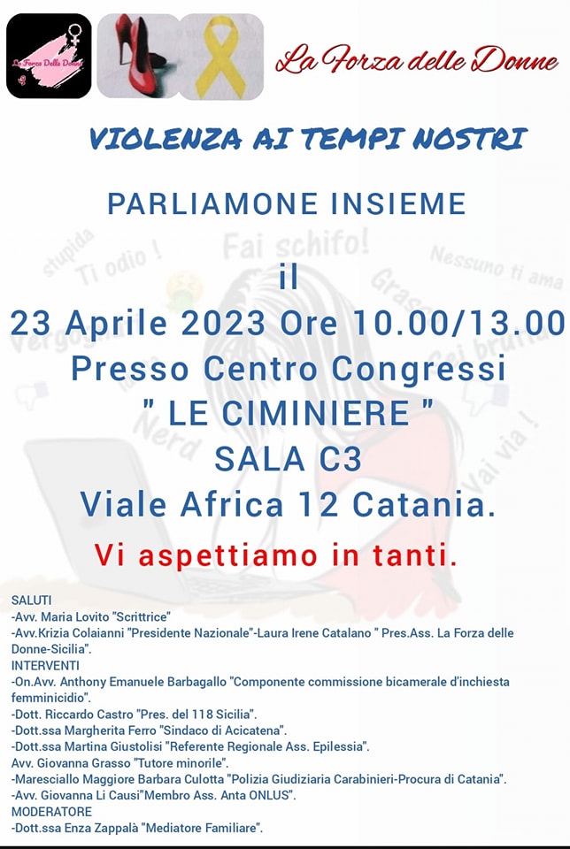 Locandina Della Conferenza Violenza Ai Tempi Nostri Fonte Facebook