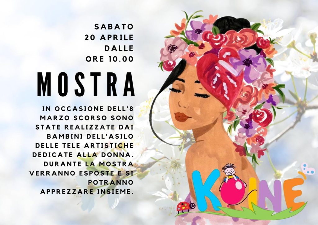 Mostra d'arte con i lavori dei bambini dell'asilo Koinè