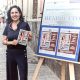 Caterina Belladonna col suo libro Viaggiare in Sicilia Fonte Facebook