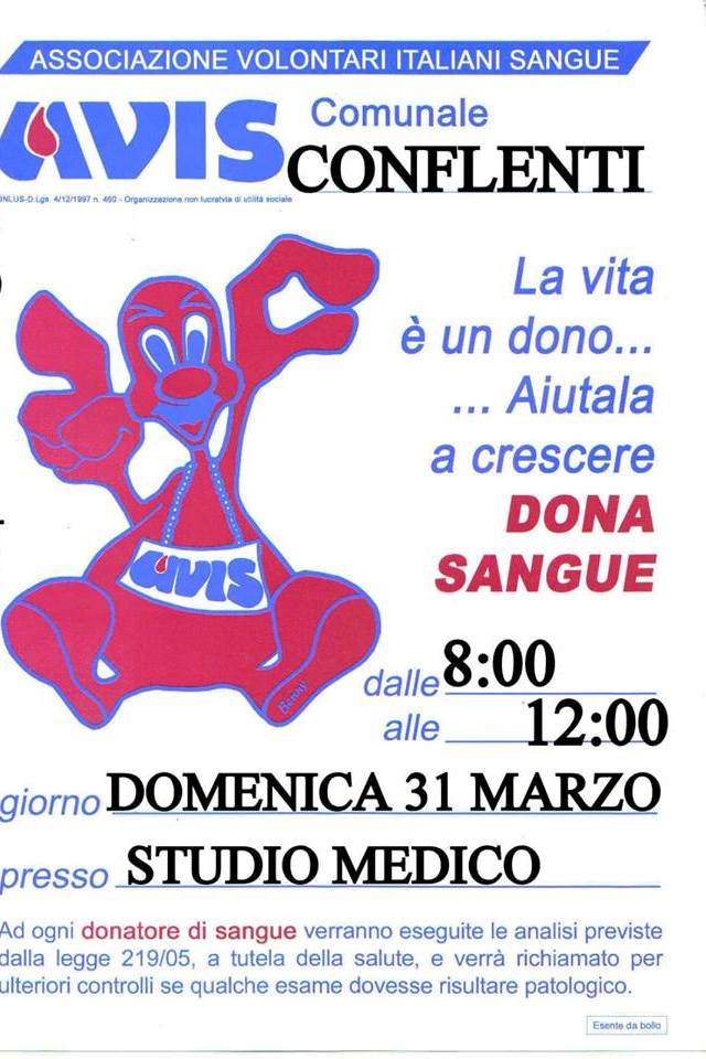 Donazione. Domenica 31marzo