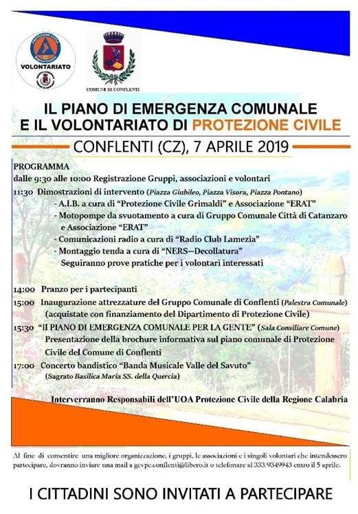 Protezione Civile. evento 7 aprile