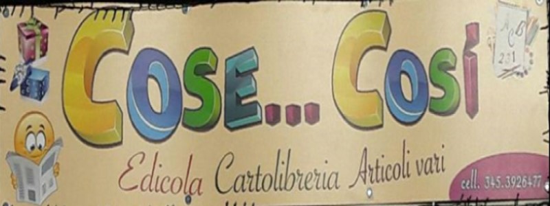 Cose Così: insegna negozio