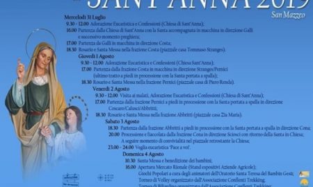 Sant'Anna: festeggiamenti a san mazzeo
