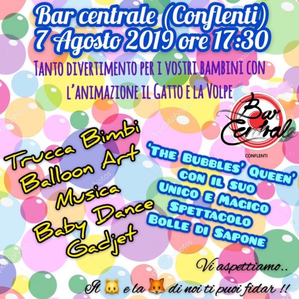 Tanto divertimento al bar centrale: Locandina Festa