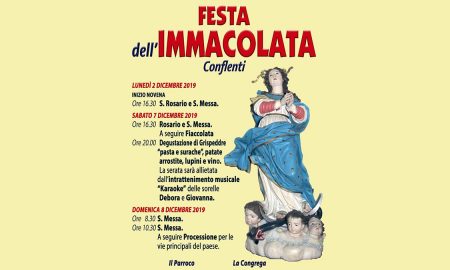 festa dell'Immacolata 2019: locandina