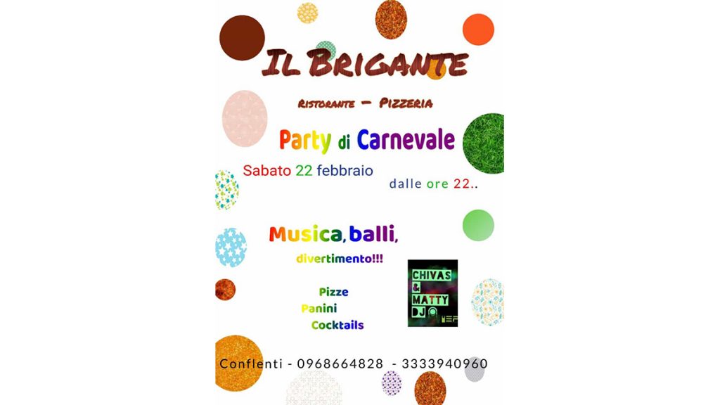 party di Carnevale a il brigante