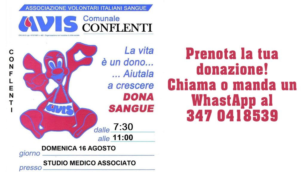 raccolta periodica di sangue Avis