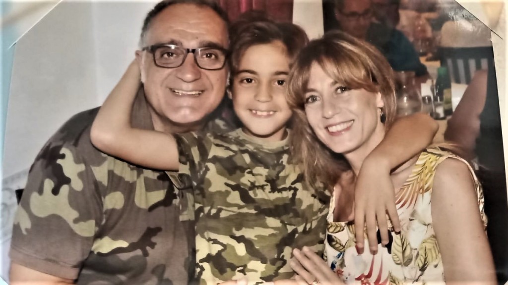 Lorenzo con la famiglia