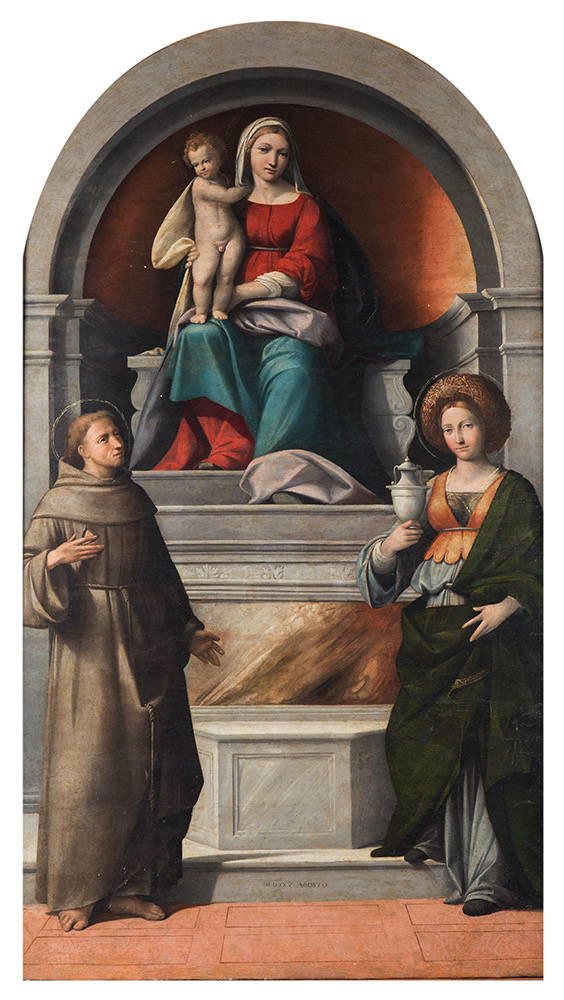 La Madonna con il bambino di Benvenuto Tisi