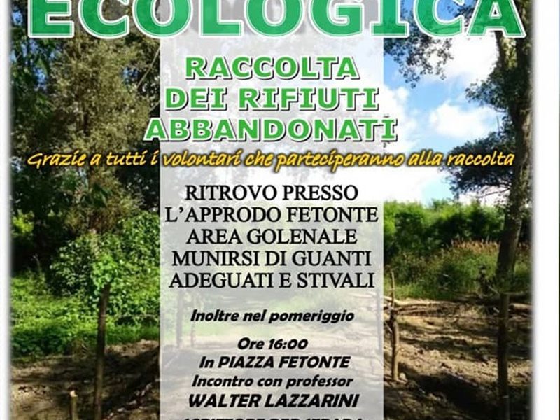 Giornata ecologica a Crespino - Locandina Raccolta per giornata ecologica
