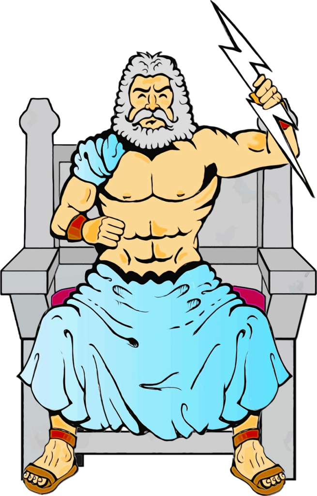 Argonauti e leggende nel Polesine - Zeus che scaglia i fulmini