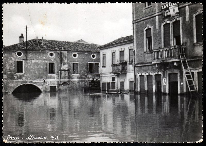 Loreo - Alluvione Del '51 in una rara foto