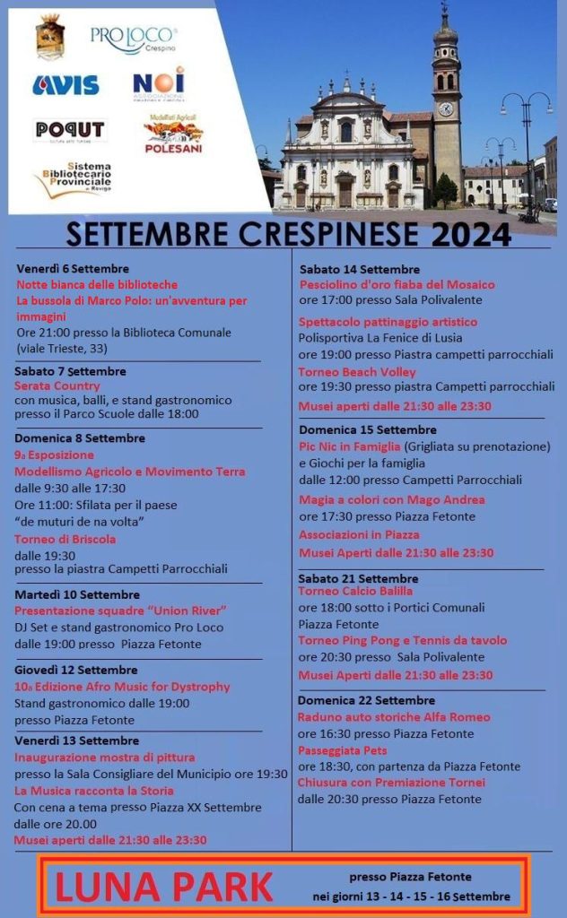 Settembre crespinese - Programma