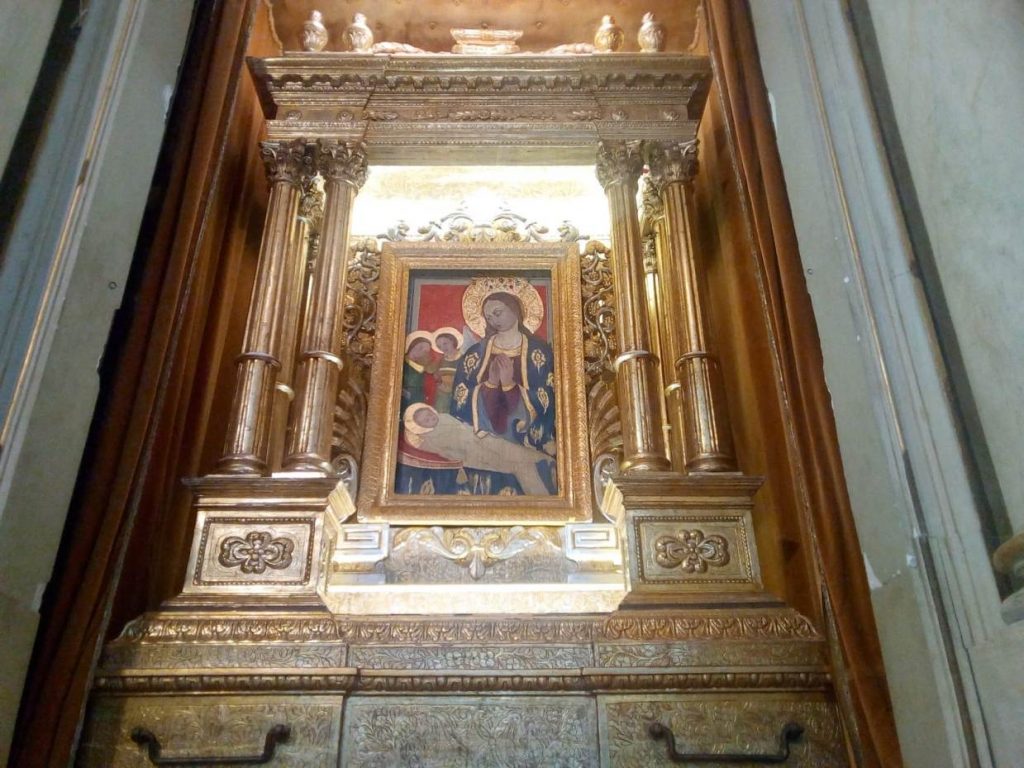 Madonna Della Neve Esposta In Chiesa Madre