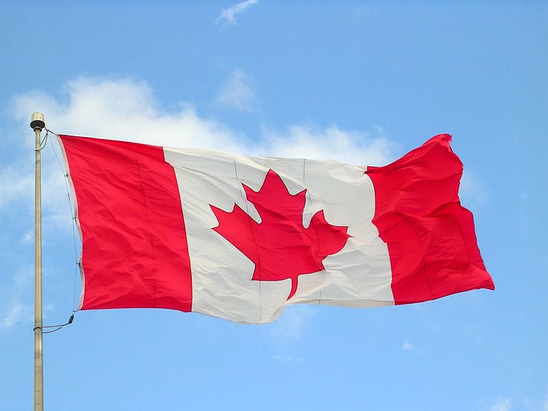 l'esercito canadese a Frosinone - Bandiera del canada