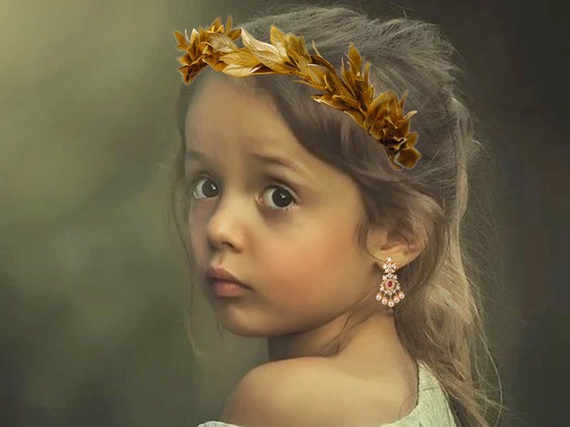 La bambina romana - Bambina Romana ornata da gioielli