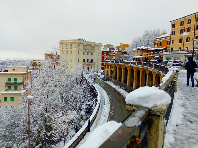 Cento milioni d’investimenti a Frosinone - I Piloni sotto la neve