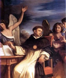 San Tommaso d'Aquino - Tommaso E Gli Angeli in un dipinto