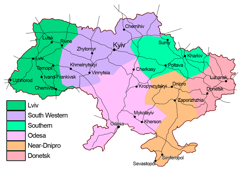 La Ciociaria accoglie i profughi - Cartina dell'Ucraina
