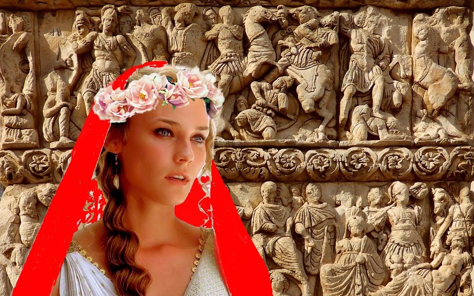 Il matrimonio romano - Bassorilievo con sposa
