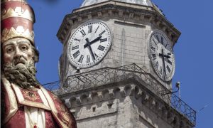 San Silverio a New York - San Silverio Vescovo e sullo sfondo il campanile