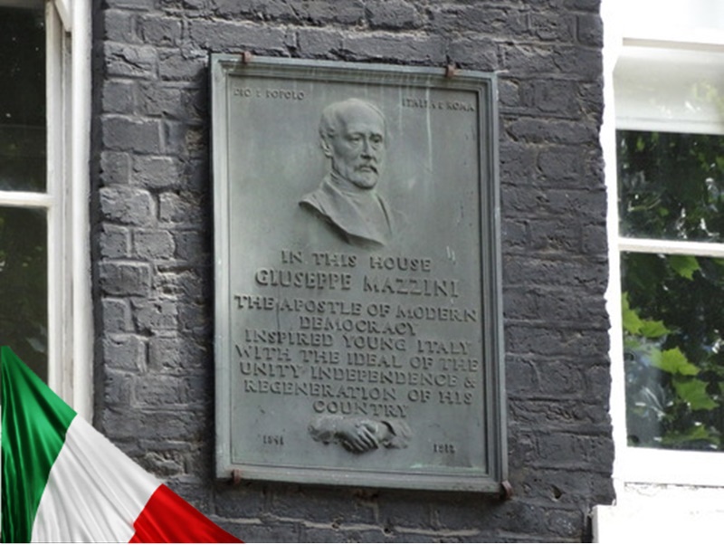 bronzo - Casa Di Mazzini A Londra dove visse Mazzini