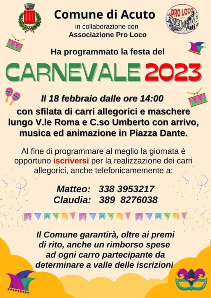 Il Carnevale in Ciociaria - Carnevale di Acuto 2023