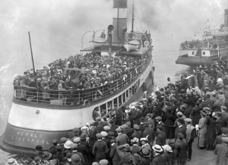 Calo demografico - Emigranti Italiani sulla nave