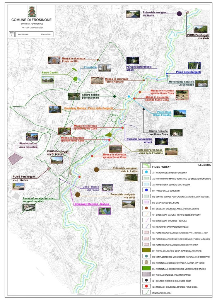 Strategia territoriale per Frosinone- Cartina Completa Dei Progetti in corso