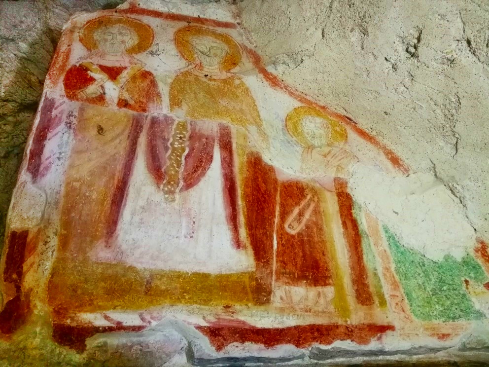 La Grotta di San Michele- Affresco in foto