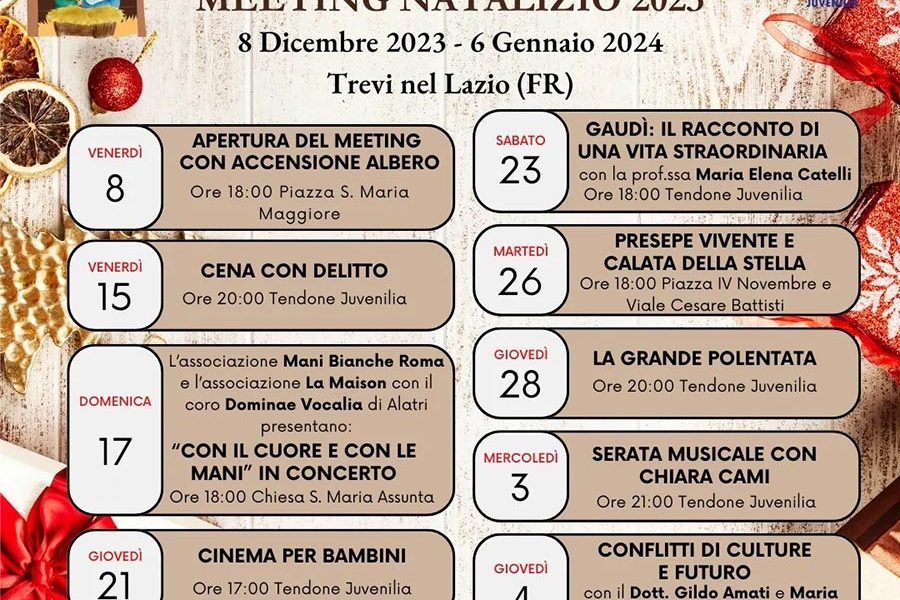 Eventi dell’Avvento in Ciociaria - Natale2023 Trevi Nel Lazio in foto