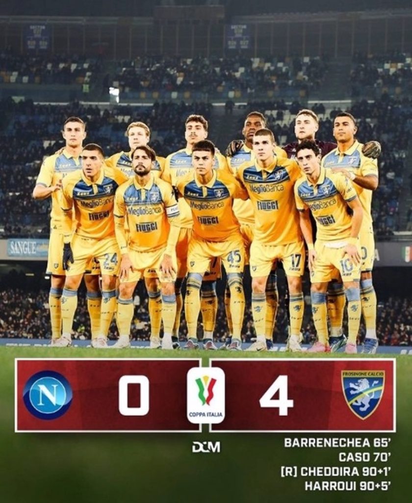 Napoli Frosinone 0 – 4  - Squadra del Frosinone