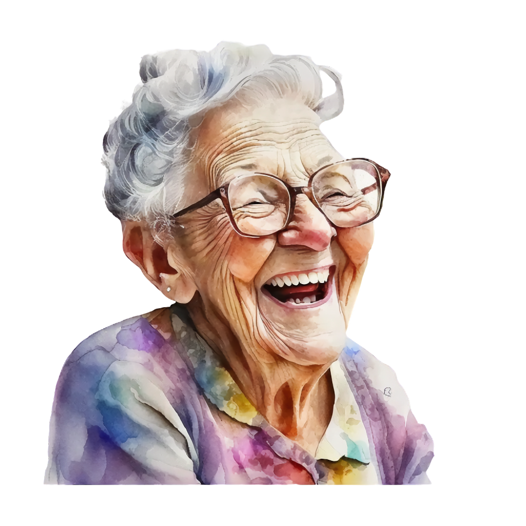 Nonna Teresina compie 100 anni - Nonna Sorridente cartoon
