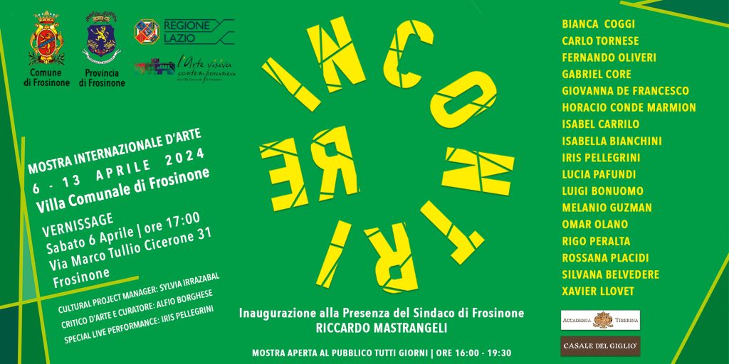 ReIncontri a Frosinone in Villa Comunale - Mostra Reincontri Invito in foto Orizzontale Con Tutti I Logo