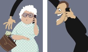 Elderly scams - Old lady in photo
