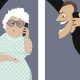 高齢者向けの詐欺 - 写真の中の老婦人