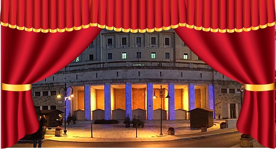 Teatro tra le porte a Frosinone -  Piazzale Vittorio Veneto Frosinone di sera