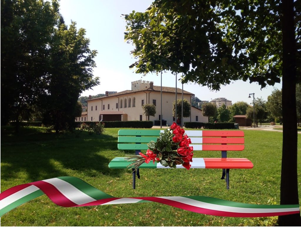 la panchina tricolore - Villa comunale di Frosinone