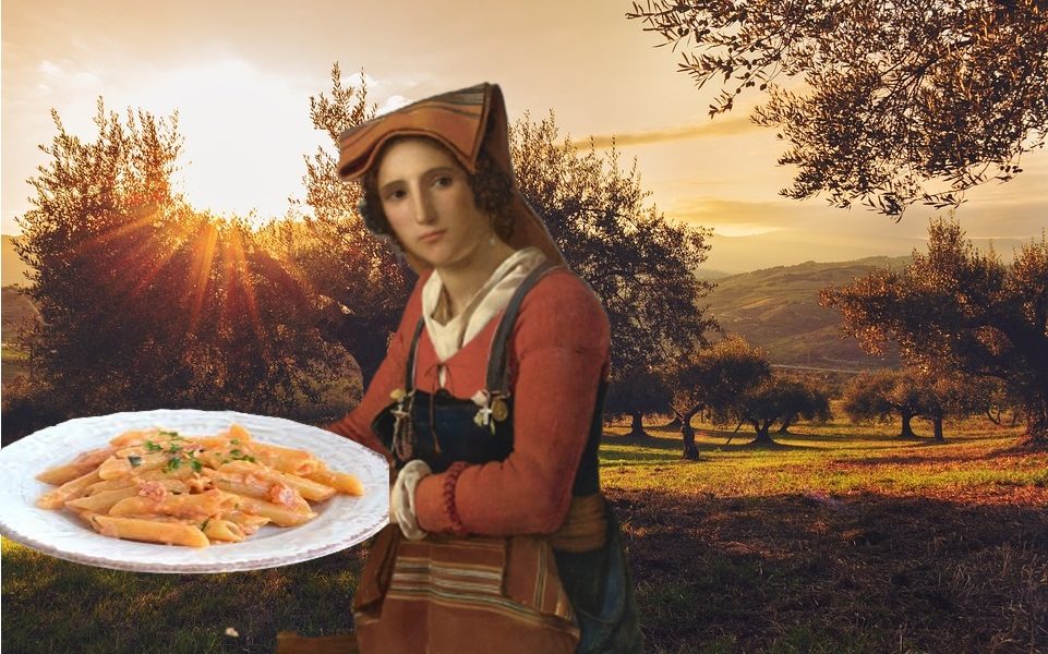 Pasta al baffo - Pasta Al Baffo con donna ciociara