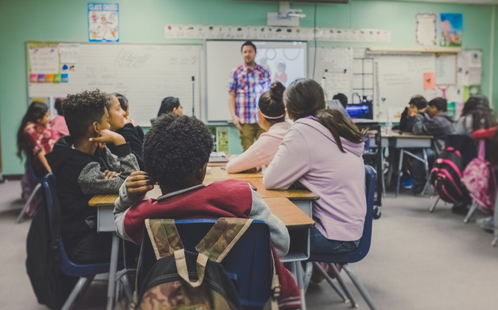 Lingue Straniere Classe Scolastica Durante Una Lezione