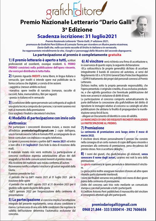 Premio Galli Terza Edizione
