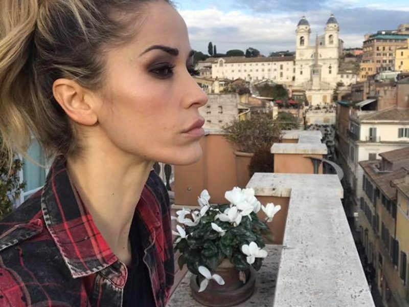 Elena Santarelli -la modella a Roma